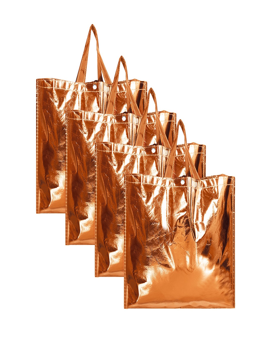 

Kuber Industries Set Of 4 Structured Cotton Handheld Bag, Copper