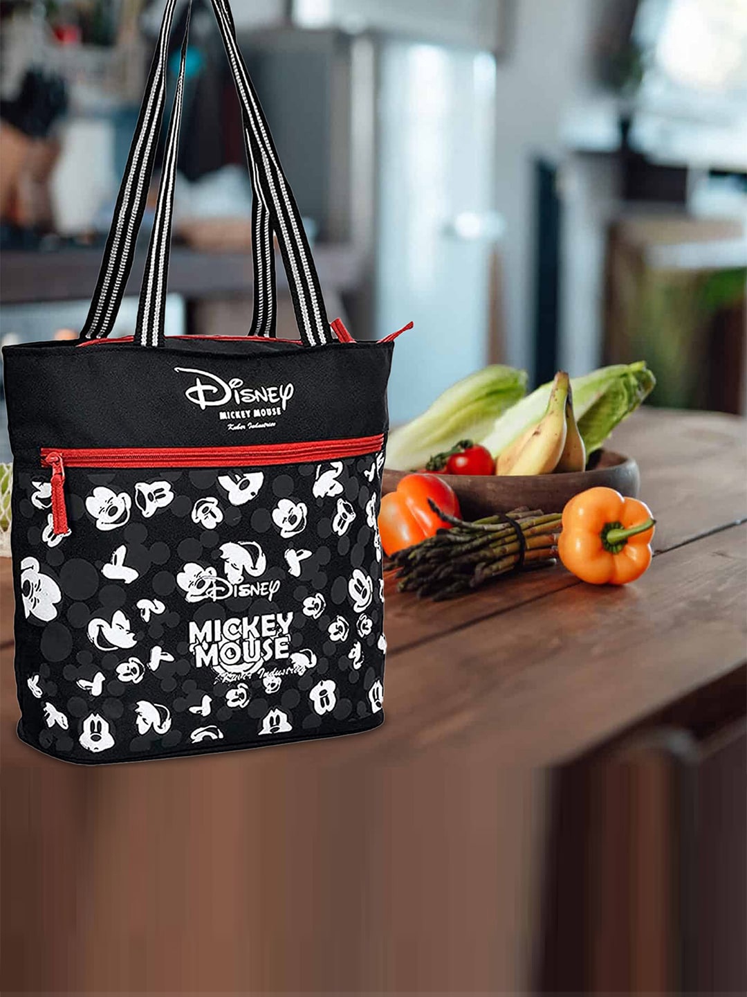

Kuber Industries Mickey Mouse Printed Structured Shoulder Bag, Black