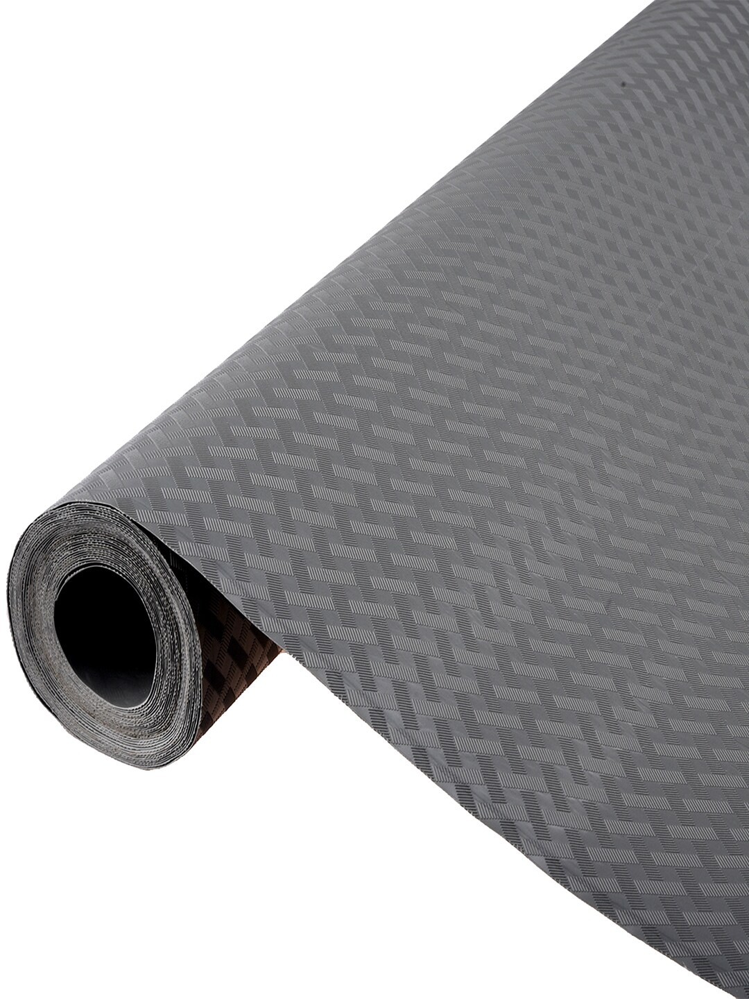 

Kuber Industries Grey Textured Anti-Slip Roll Mat Shelf Liner