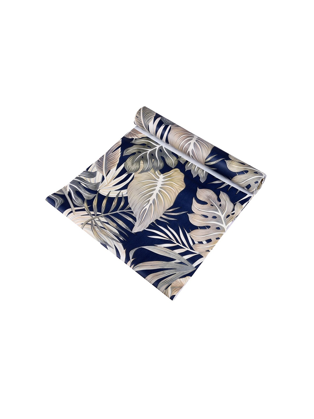 

Kuber Industries Blue & Grey Printed Anti-Slip Roll Mat Shelf Liner