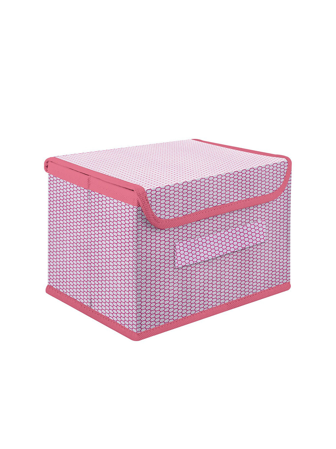 

Kuber Industries Pink Printed Storage Box Organiser