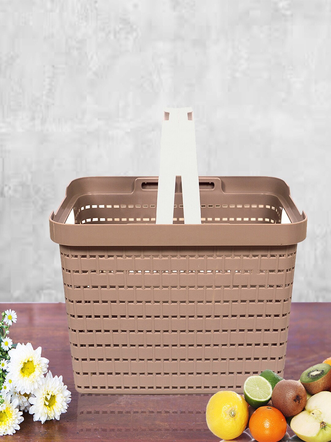 

Kuber Industries Brown 3 Pieces Storage Basket, Coffee brown
