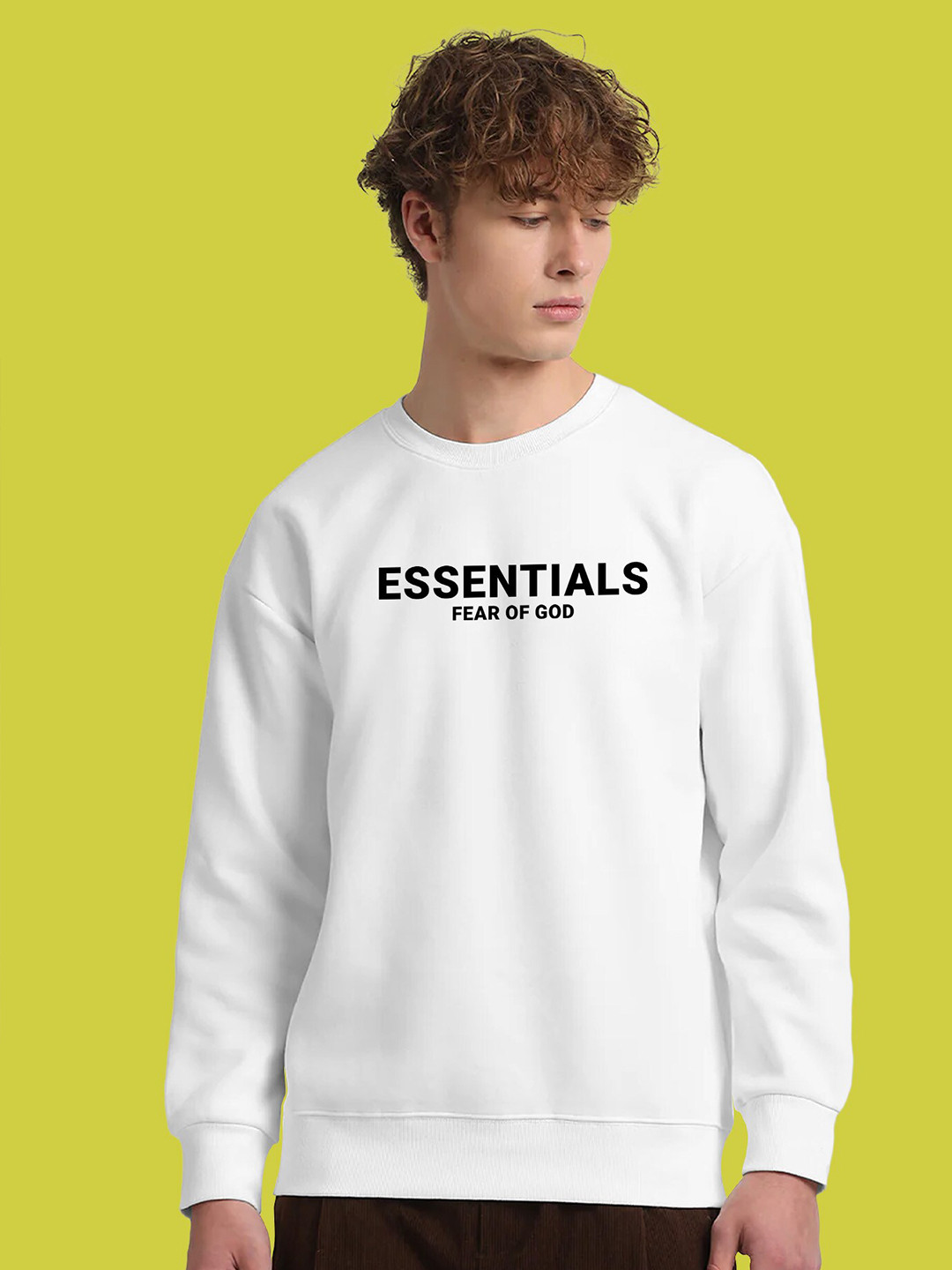 

FTX Typography Printed Fleece Sweatshirt, White