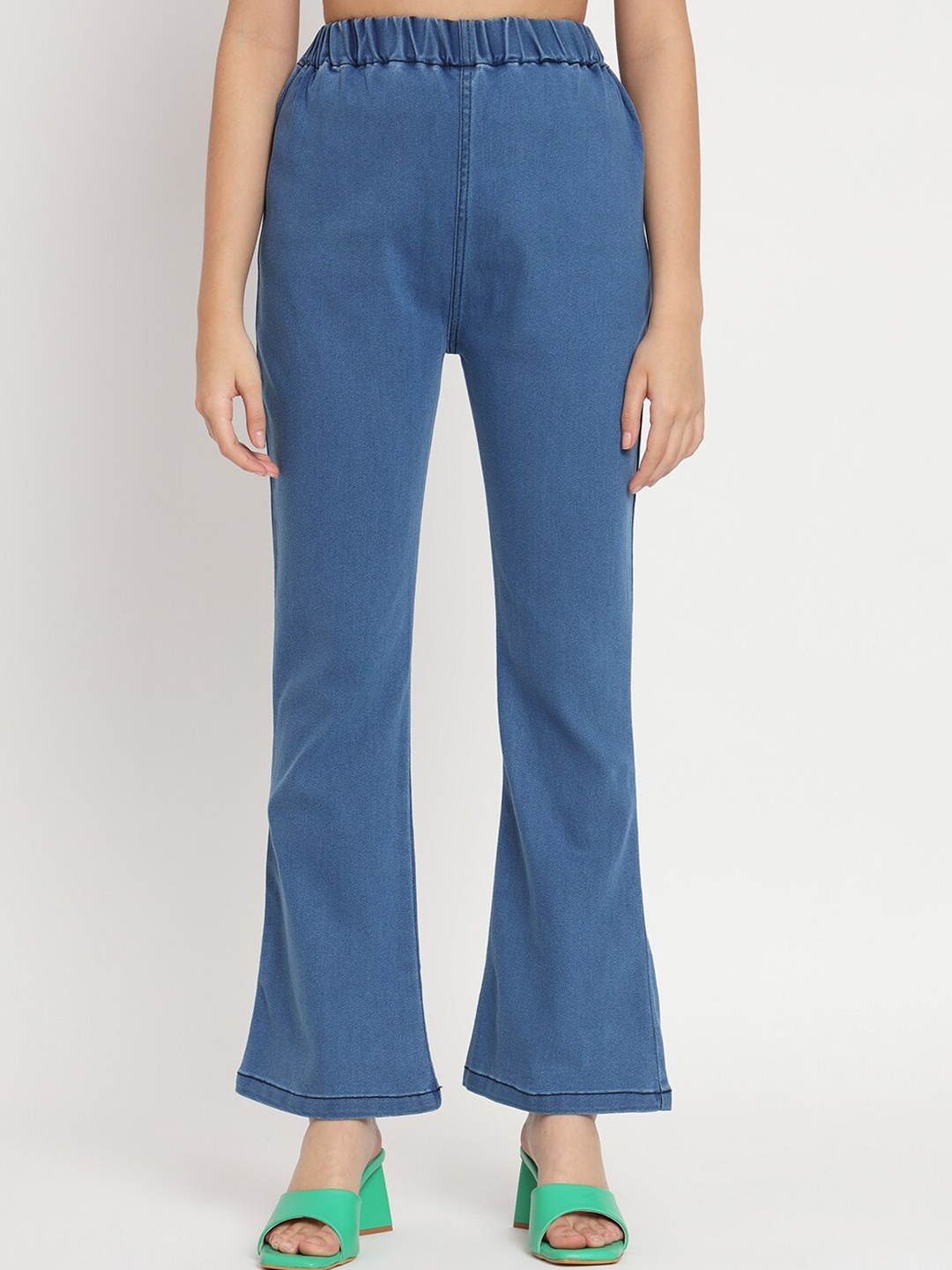 

BAESD Women Relaxed Fit Bootcut Cotton Denim Jeggings, Blue