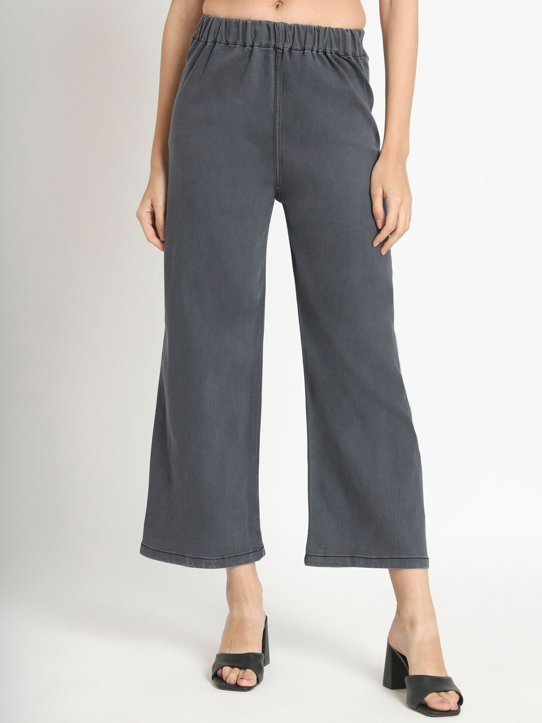 

AngelFab Women Cotton Denim Jeggings, Grey