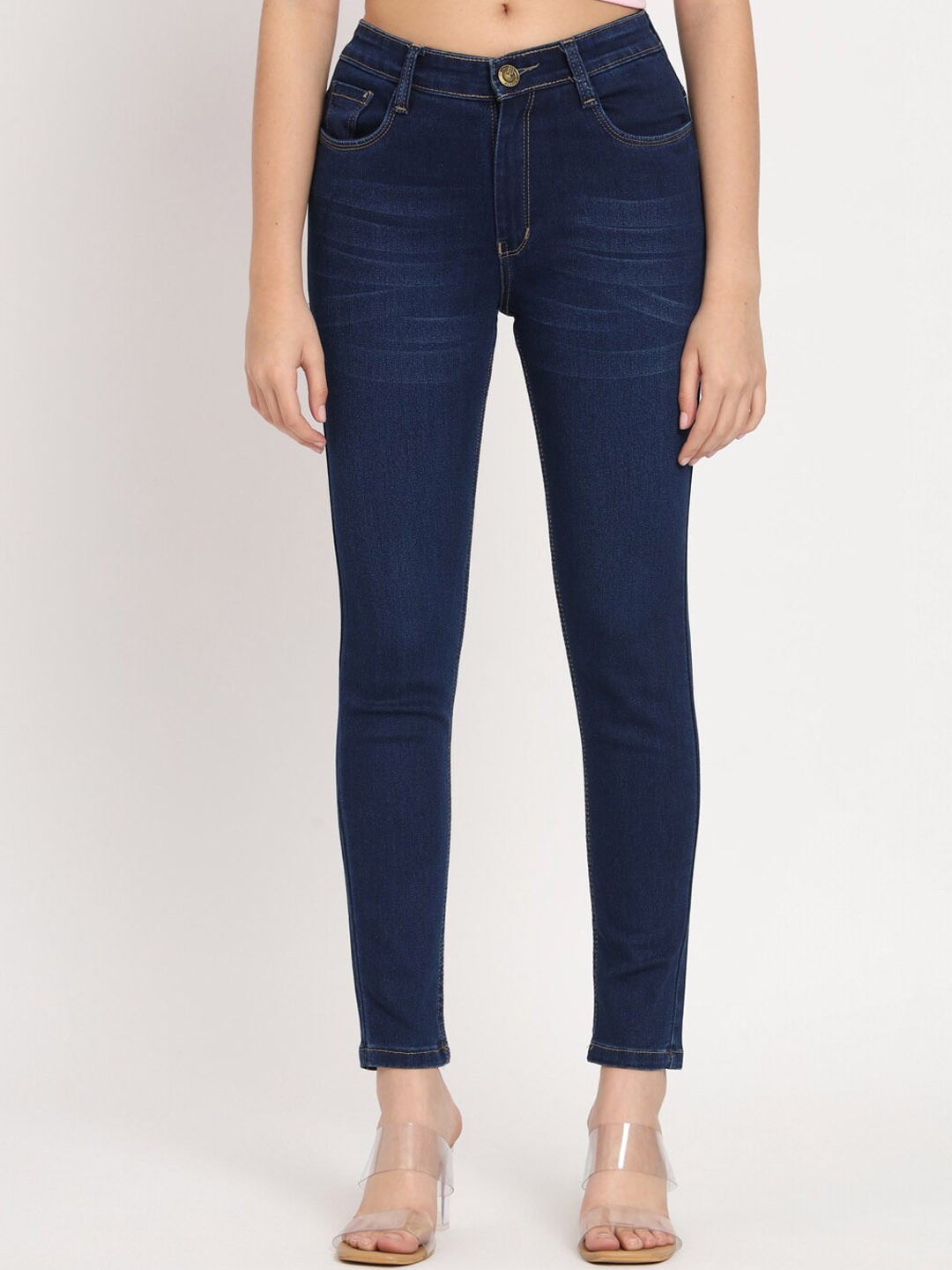 

AngelFab Women Jean Skinny Fit High-Rise Stretchable Jeans, Blue