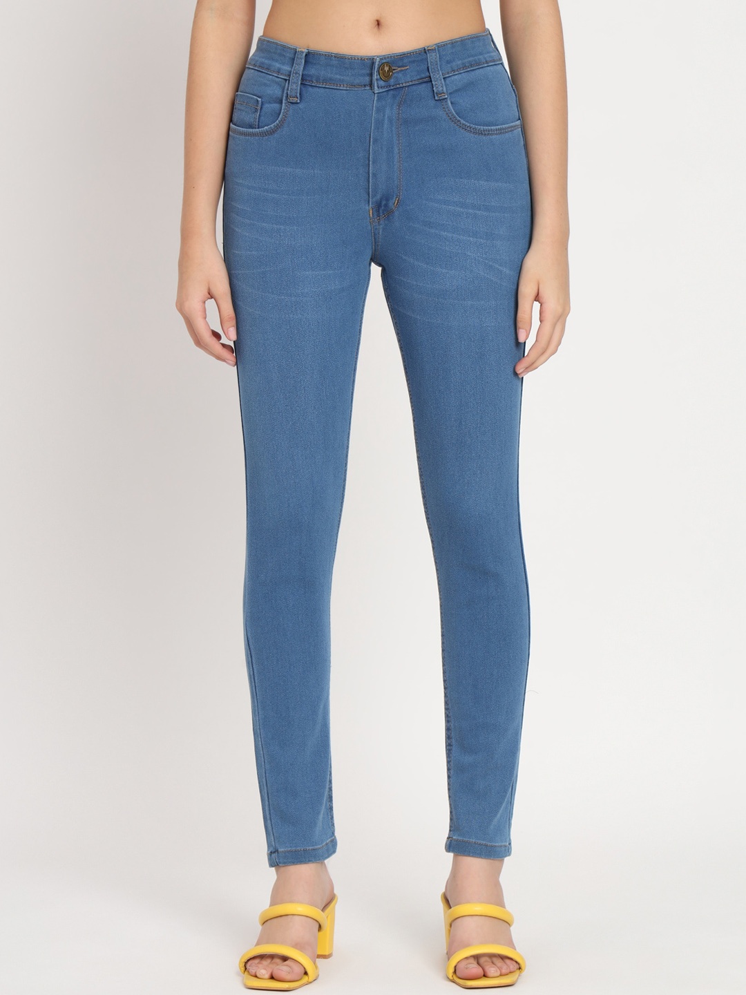 

BAESD Women Jean Skinny Fit High-Rise Clean Look Stretchable Jeans, Blue