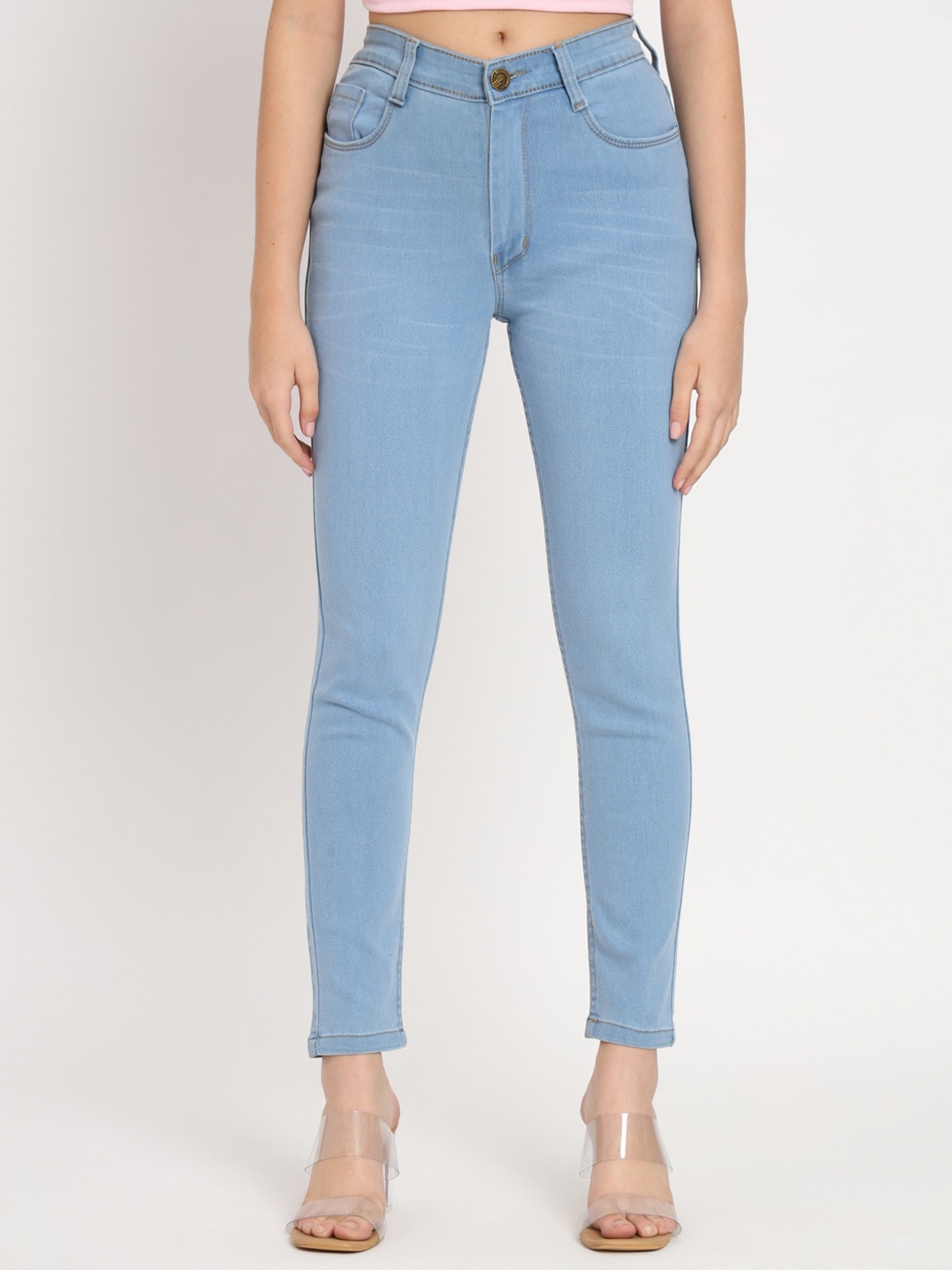 

BAESD Women Jean Skinny Fit High-Rise Clean Look Stretchable Jeans, Blue