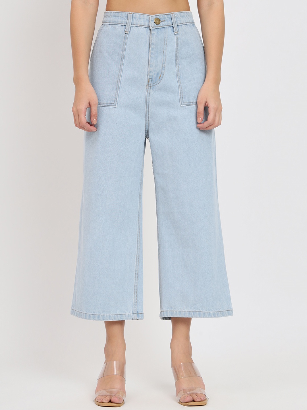 

BAESD Women Jean Flared High-Rise Clean Look Jeans, Blue