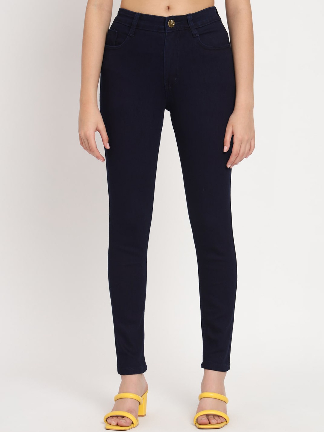

BAESD Women Jean Skinny Fit High-Rise Clean Look Stretchable Jeans, Blue