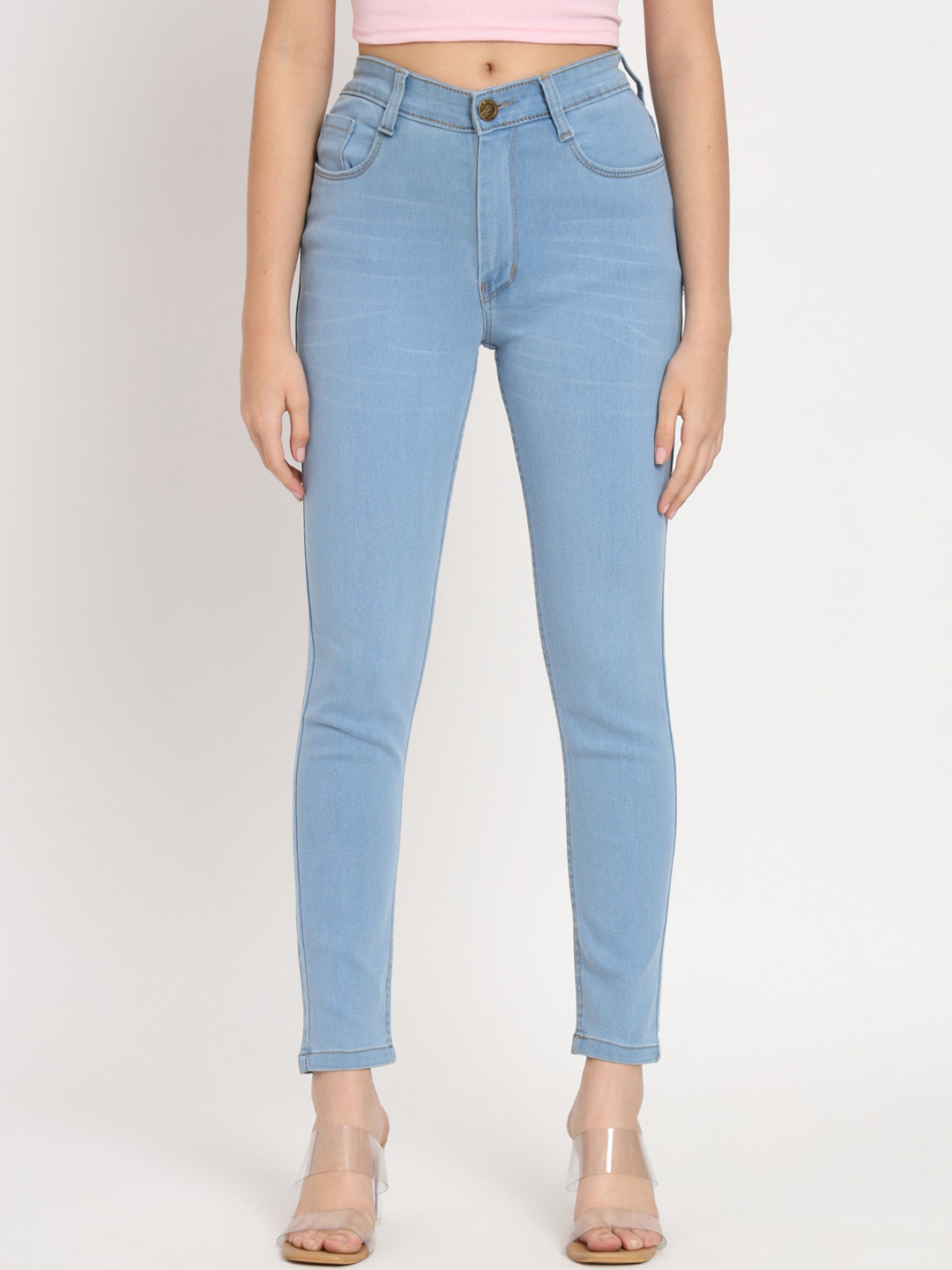 

BAESD Women Jean Skinny Fit Mid-Rise Cotton Jeans, Blue