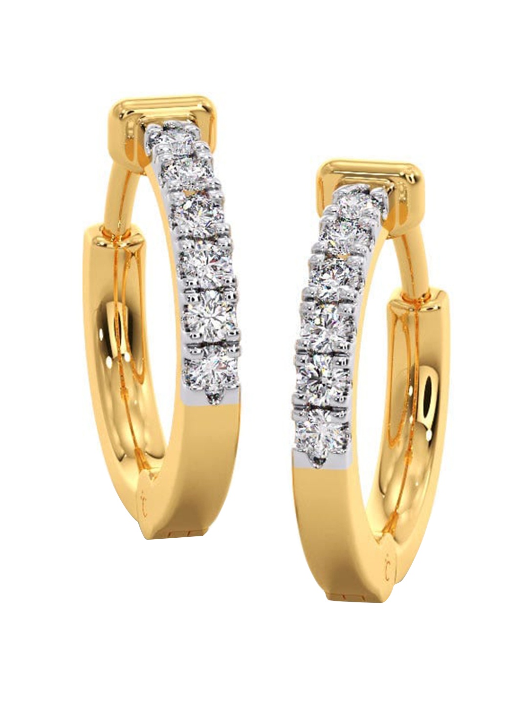 

CANDERE A KALYAN JEWELLERS COMPANY 14KT Gold Diamond Studded Earrings-0.63 g