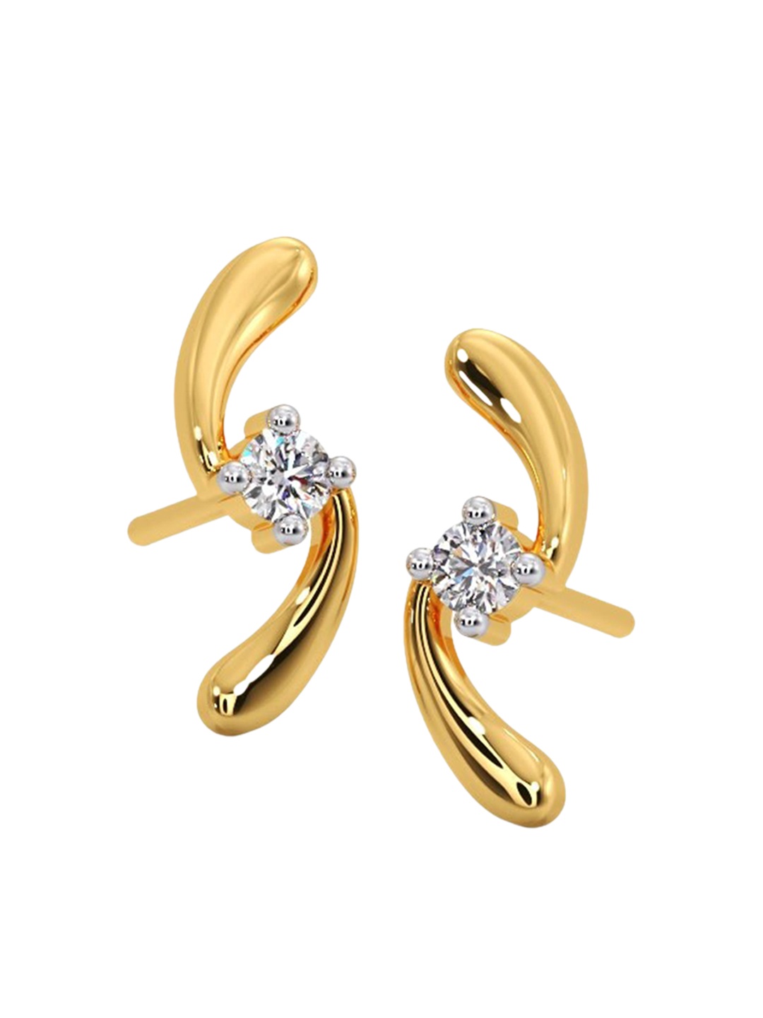 

CANDERE A KALYAN JEWELLERS COMPANY 18KT Gold Diamond Earrings-0.64gm