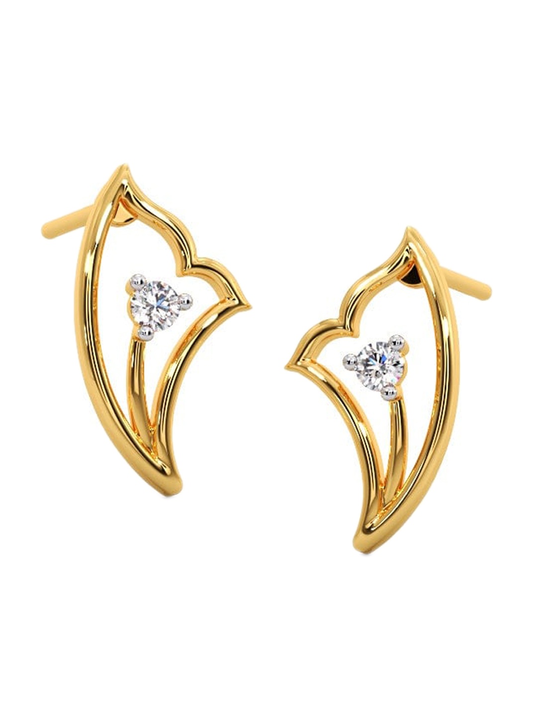 

CANDERE A KALYAN JEWELLERS COMPANY 18KT Gold Diamond Earrings-0.66 g