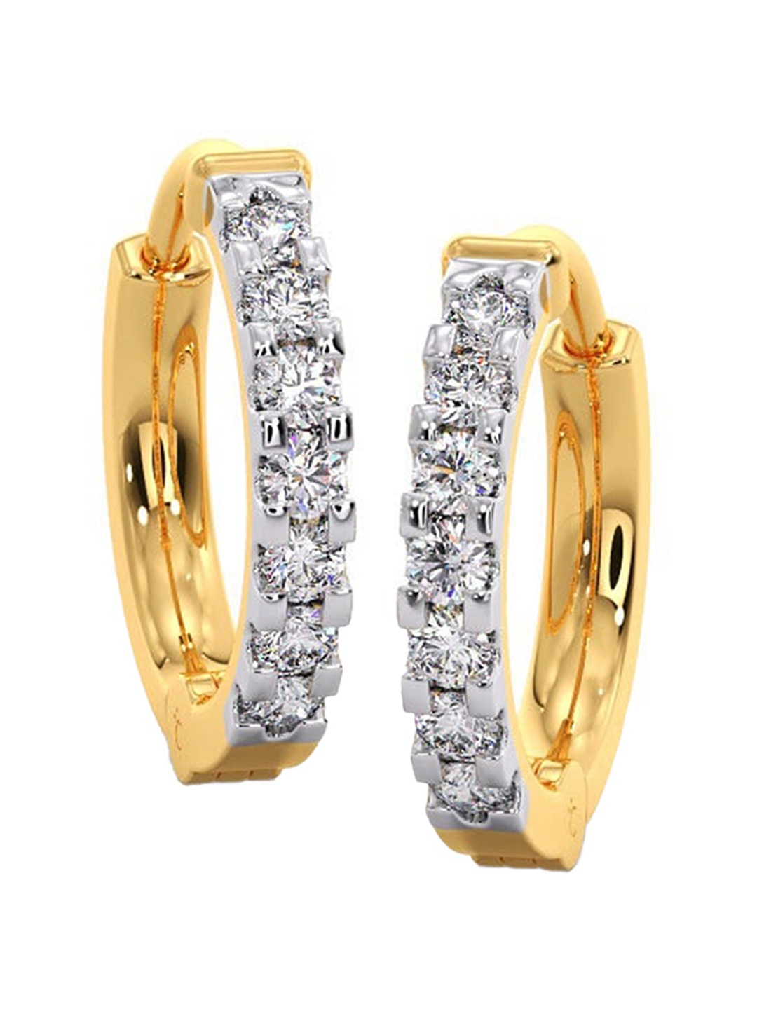 

CANDERE A KALYAN JEWELLERS COMPANY 14KT Gold Diamond Earrings-0.54gm