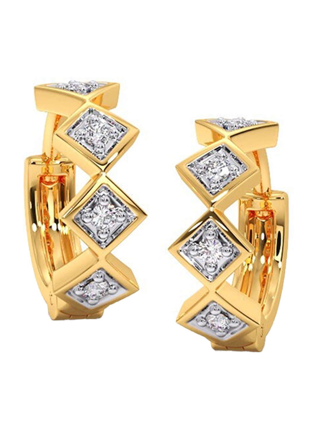 

CANDERE A KALYAN JEWELLERS COMPANY 18KT Gold Diamond Earrings-0.78 g