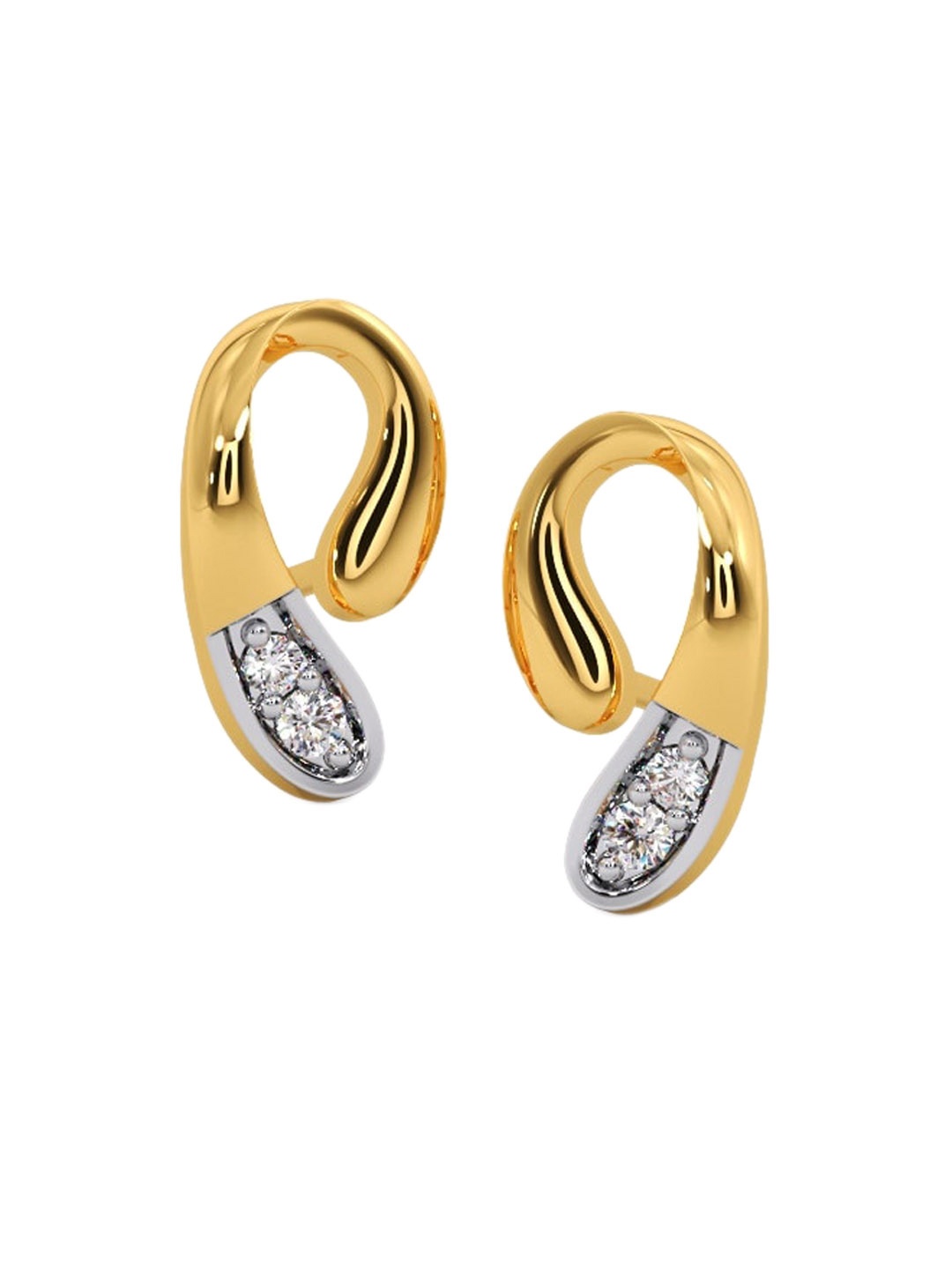 

CANDERE A KALYAN JEWELLERS COMPANY 18KT Gold Diamond Earrings-0.8gm