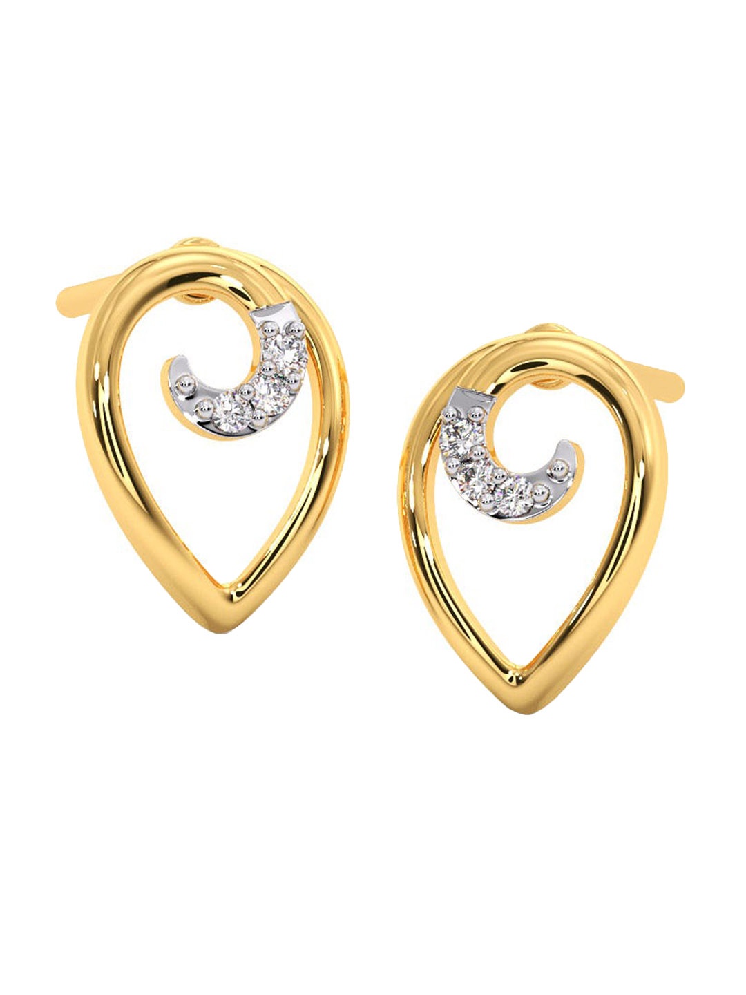 

CANDERE A KALYAN JEWELLERS COMPANY 18KT Gold Diamond Earrings-0.75 g