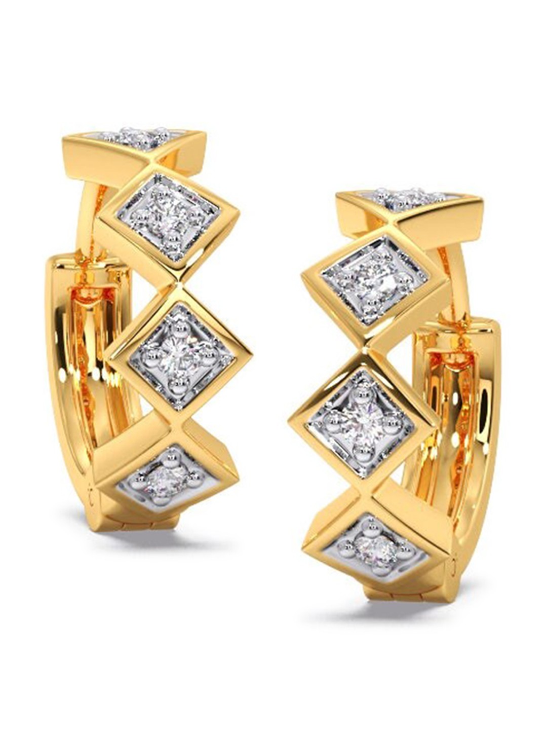 

CANDERE A KALYAN JEWELLERS COMPANY 14KT Gold Diamond Earrings-0.66 g