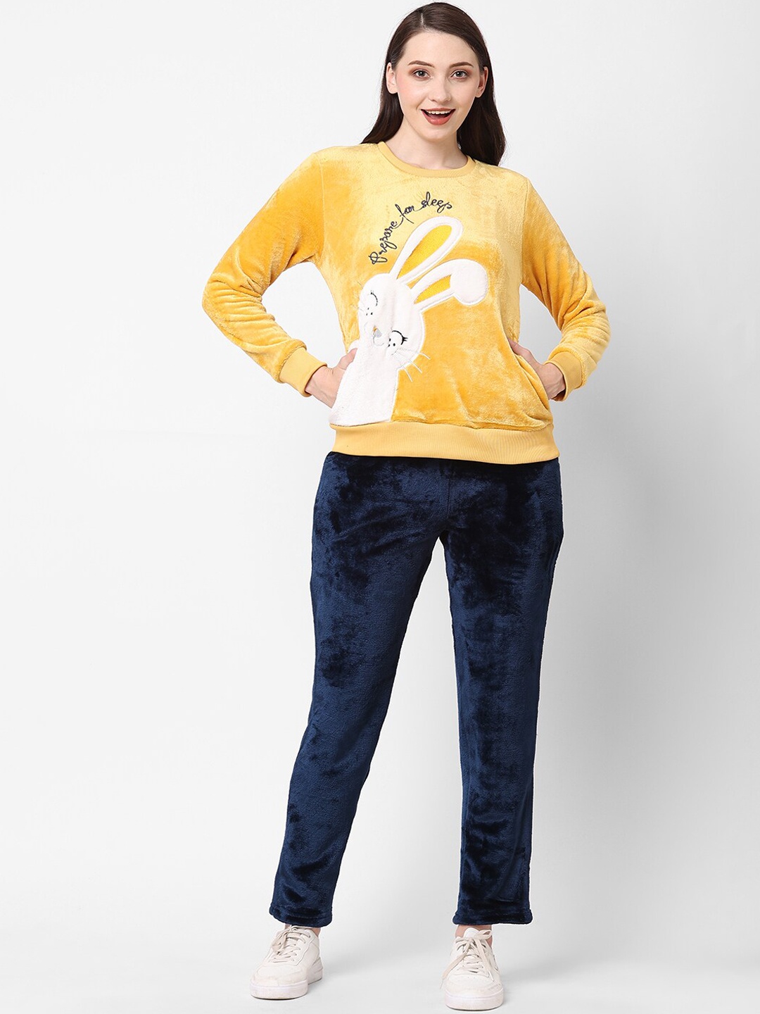 

Sweet Dreams Printed Sweatshirt And Trousers, Mustard
