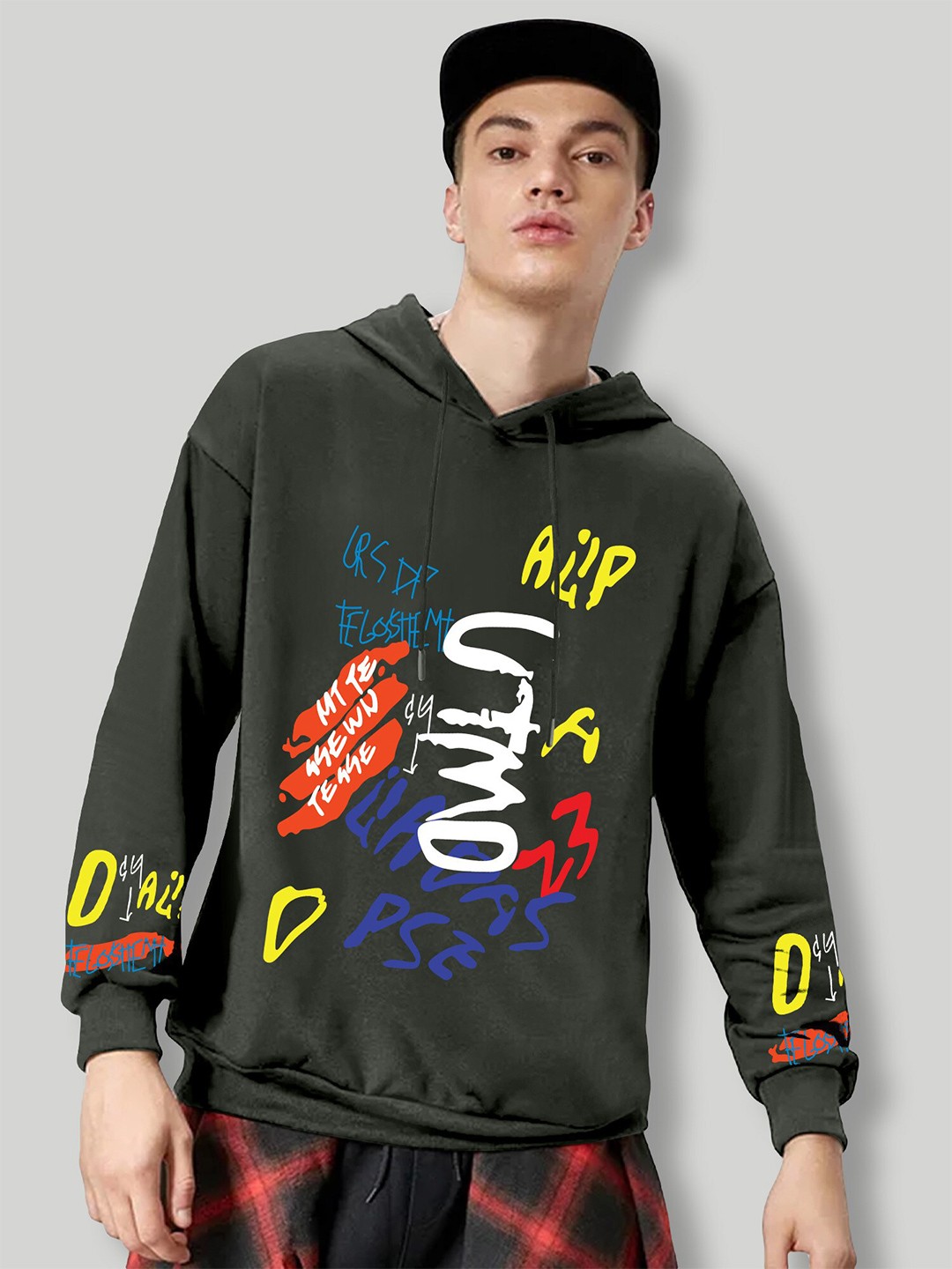 

FTX Typography Printed Hooded Pullover, Green