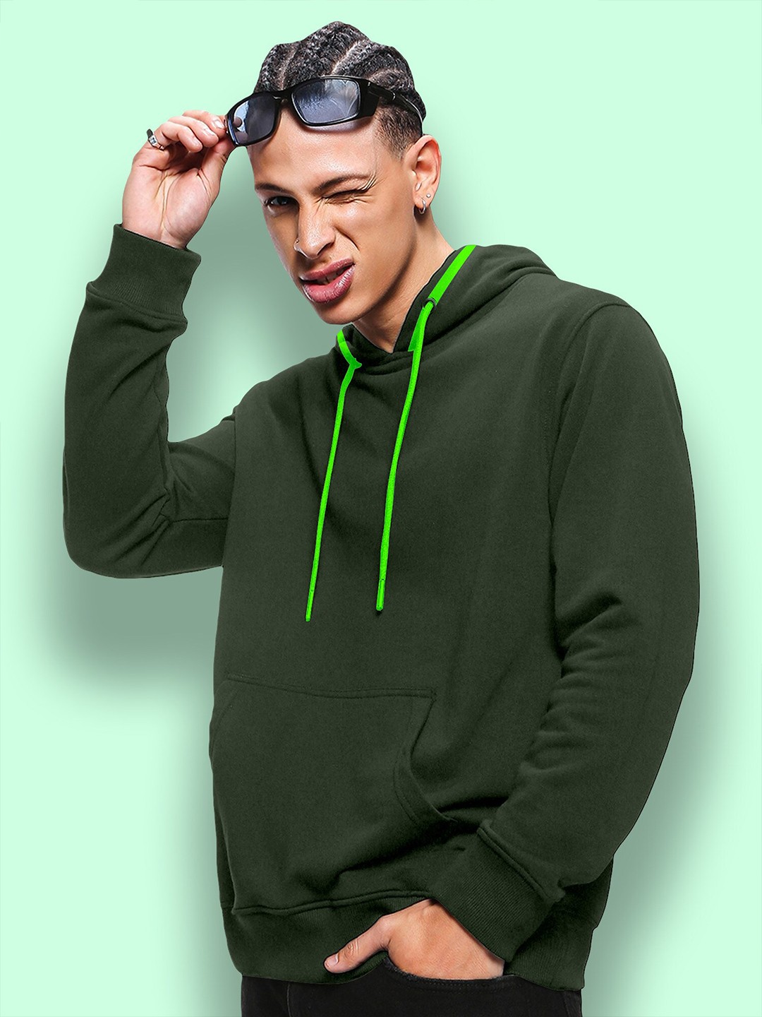 

FTX Hooded Pullover Sweatshirt, Green