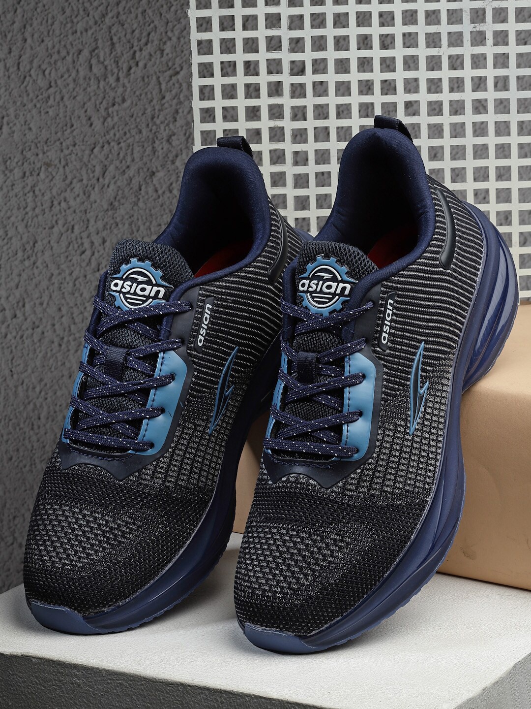 

ASIAN Men ULTRON-03 Running Shoes, Navy blue