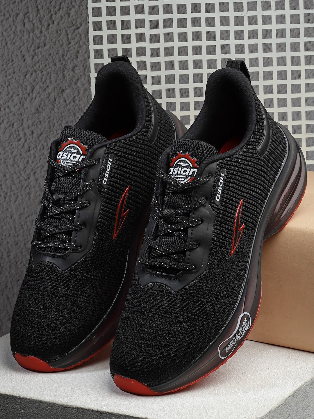 

ASIAN Men ULTRON-03 Running Shoes, Black