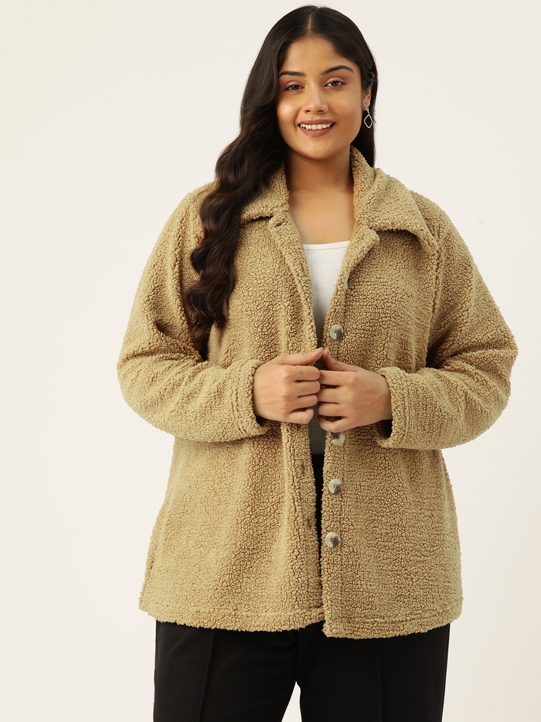 

theRebelinme Women Plus Size Lightweight Tailored Jacket, Camel brown