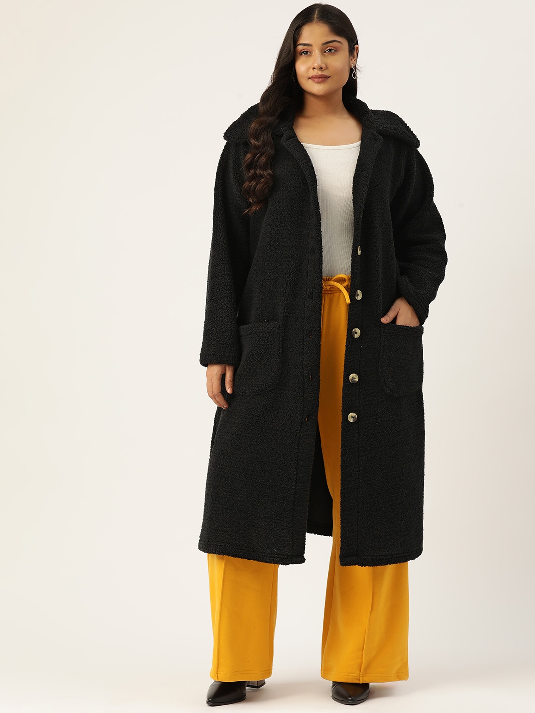 

theRebelinme Women Plus Size Lightweight Longline Tailored Jacket, Black