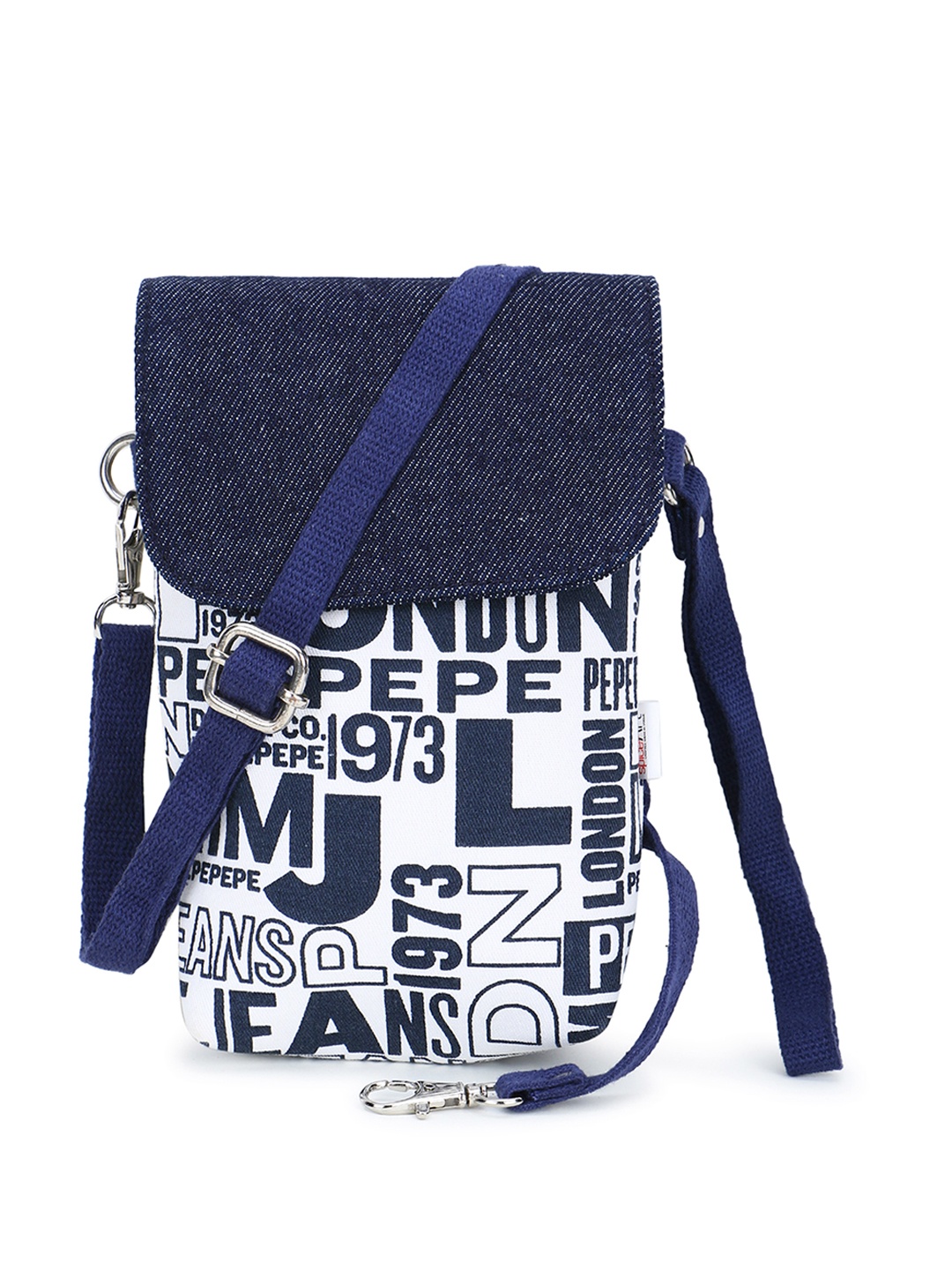 

Spice Art Typography Printed Structured Handheld Bag, Blue