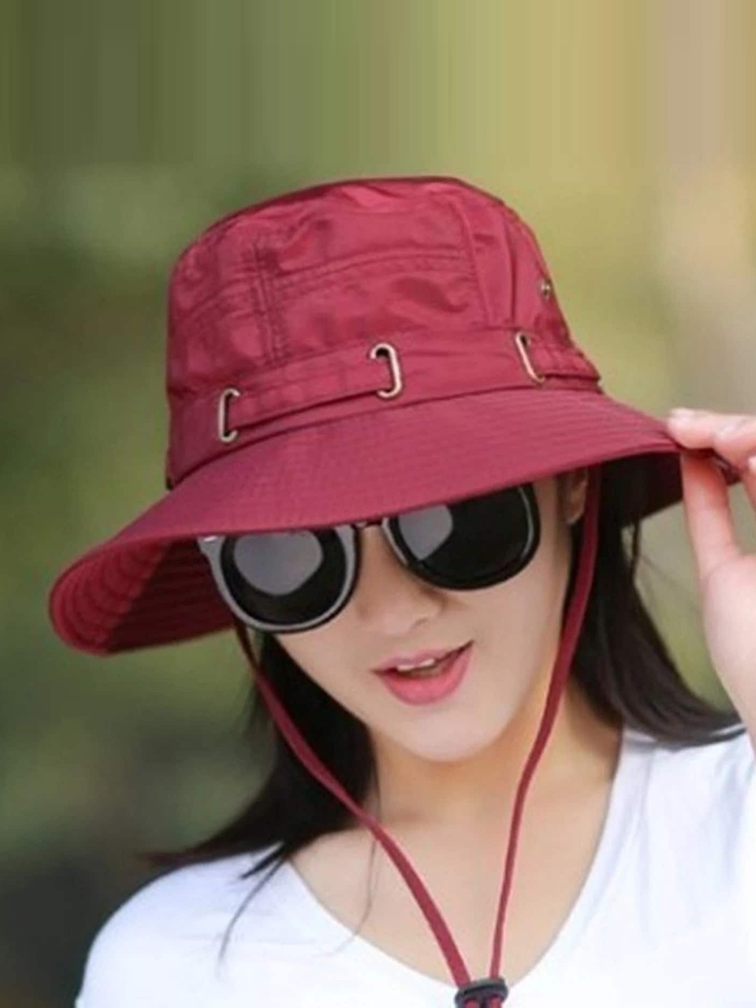 

Alexvyan UV Protection Breathable Summer Hat, Red