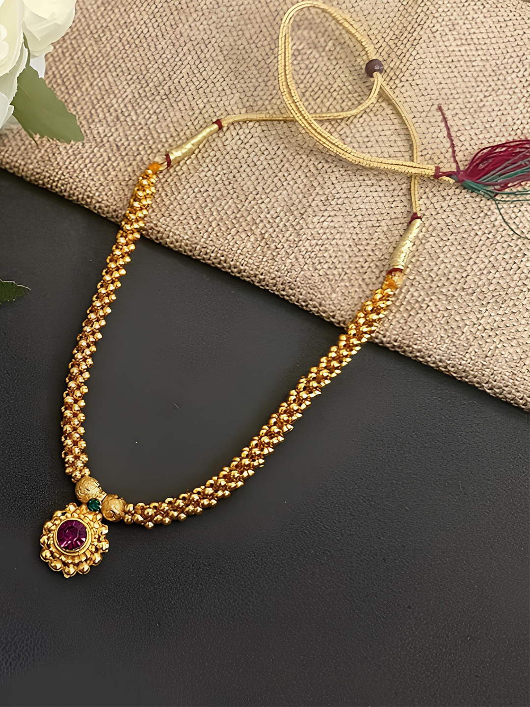 

KARISHMA KREATIONS Gold-Plated Ethnic Necklace
