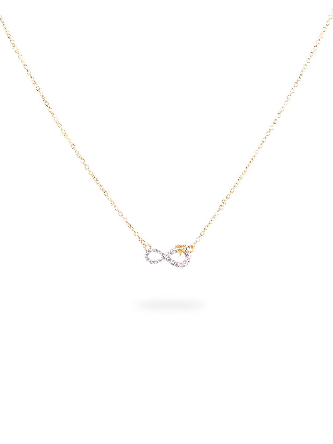 

Juicy Couture Cubic Zirconia Studded Infinity Necklace, Gold