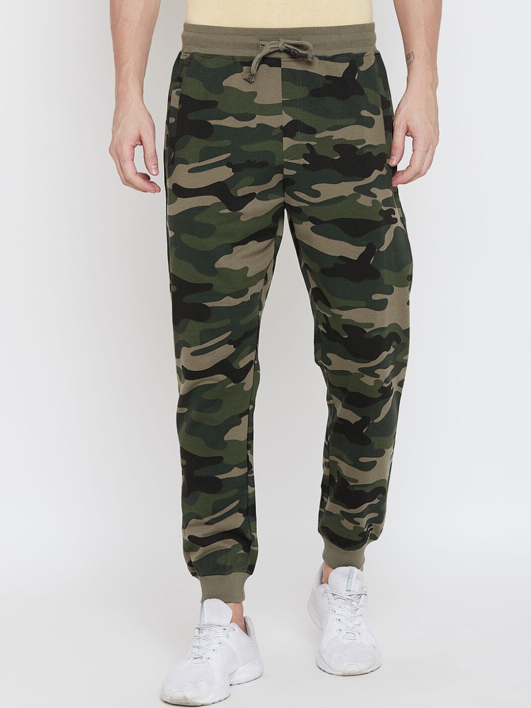 

HARBOR N BAY Men Camouflage Printed Cotton Joggers, Brown