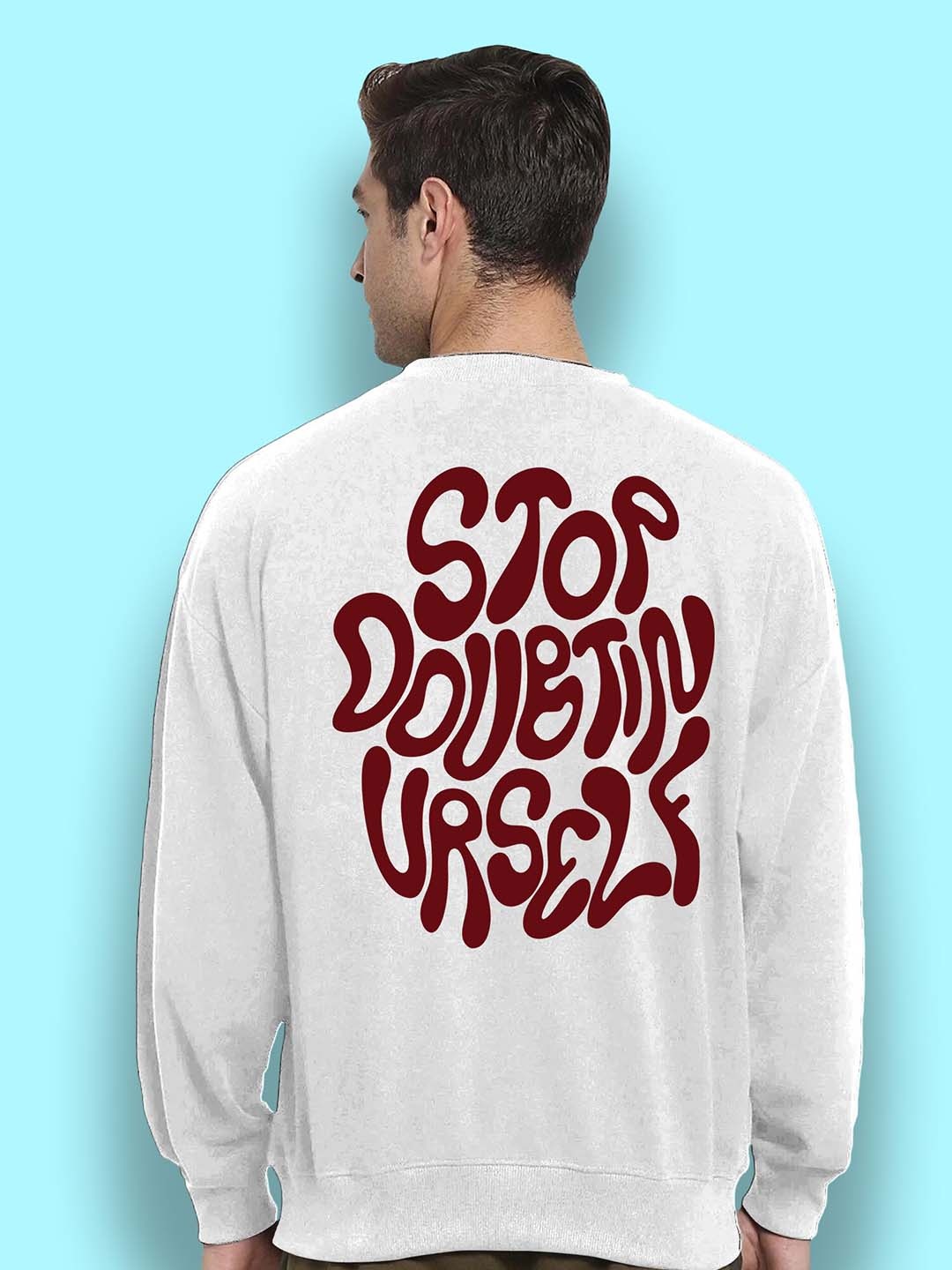 

FTX Typography Printed Oversized Sweatshirt, White