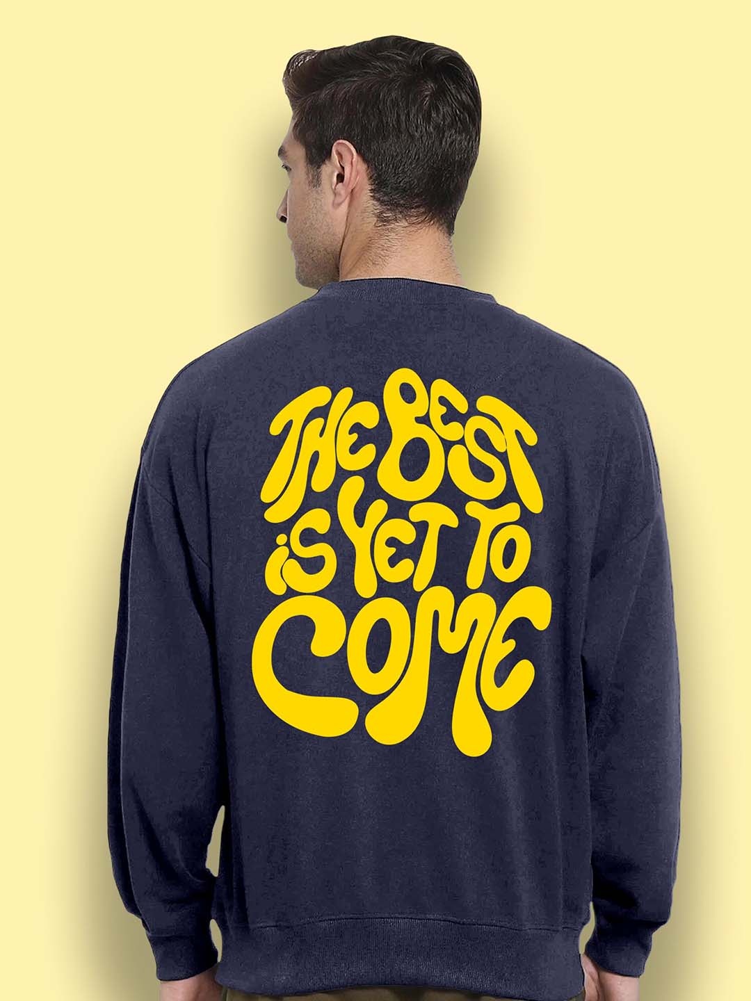 

FTX Typography Printed Round Neck Long Sleeves Oversized Pullover Sweatshirt, Blue