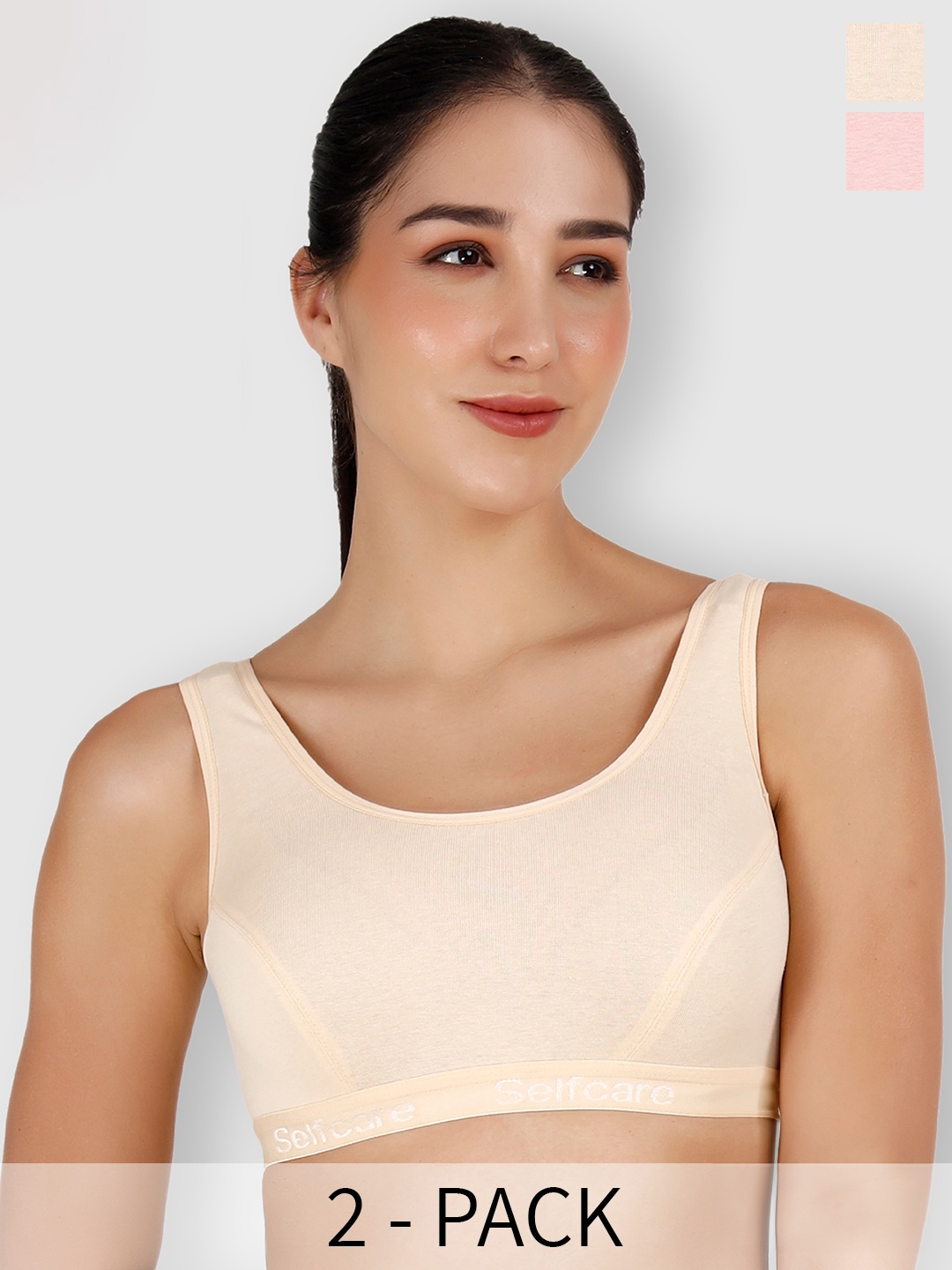 

SELFCARE Pack Of 2 Thermal Tops, Pink