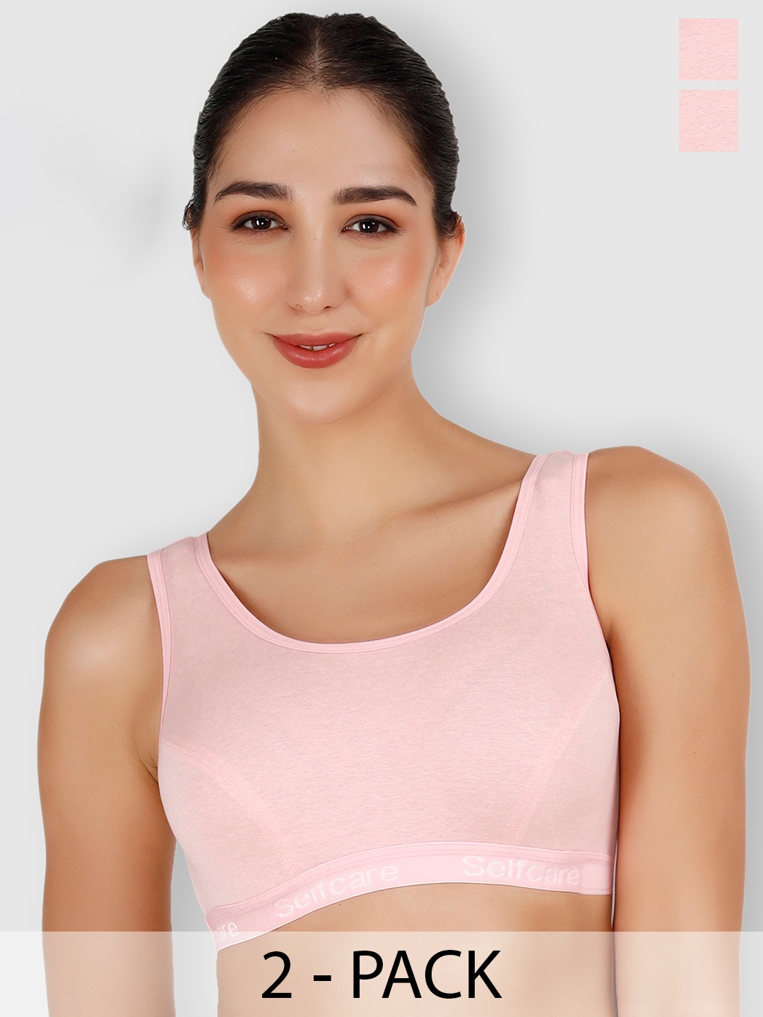 

SELFCARE Pack Of 2 Thermal Tops, Pink
