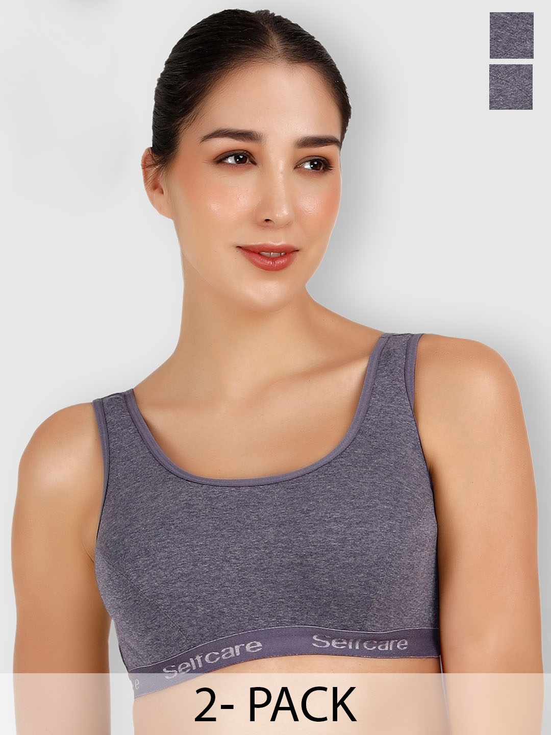 

SELFCARE Pack Of 2 Thermal Tops, Blue