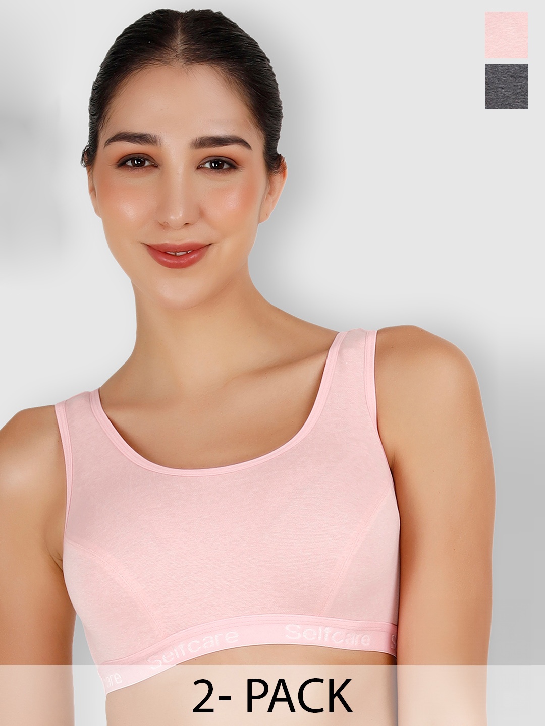 

SELFCARE Pack Of 2 Thermal Tops, Pink