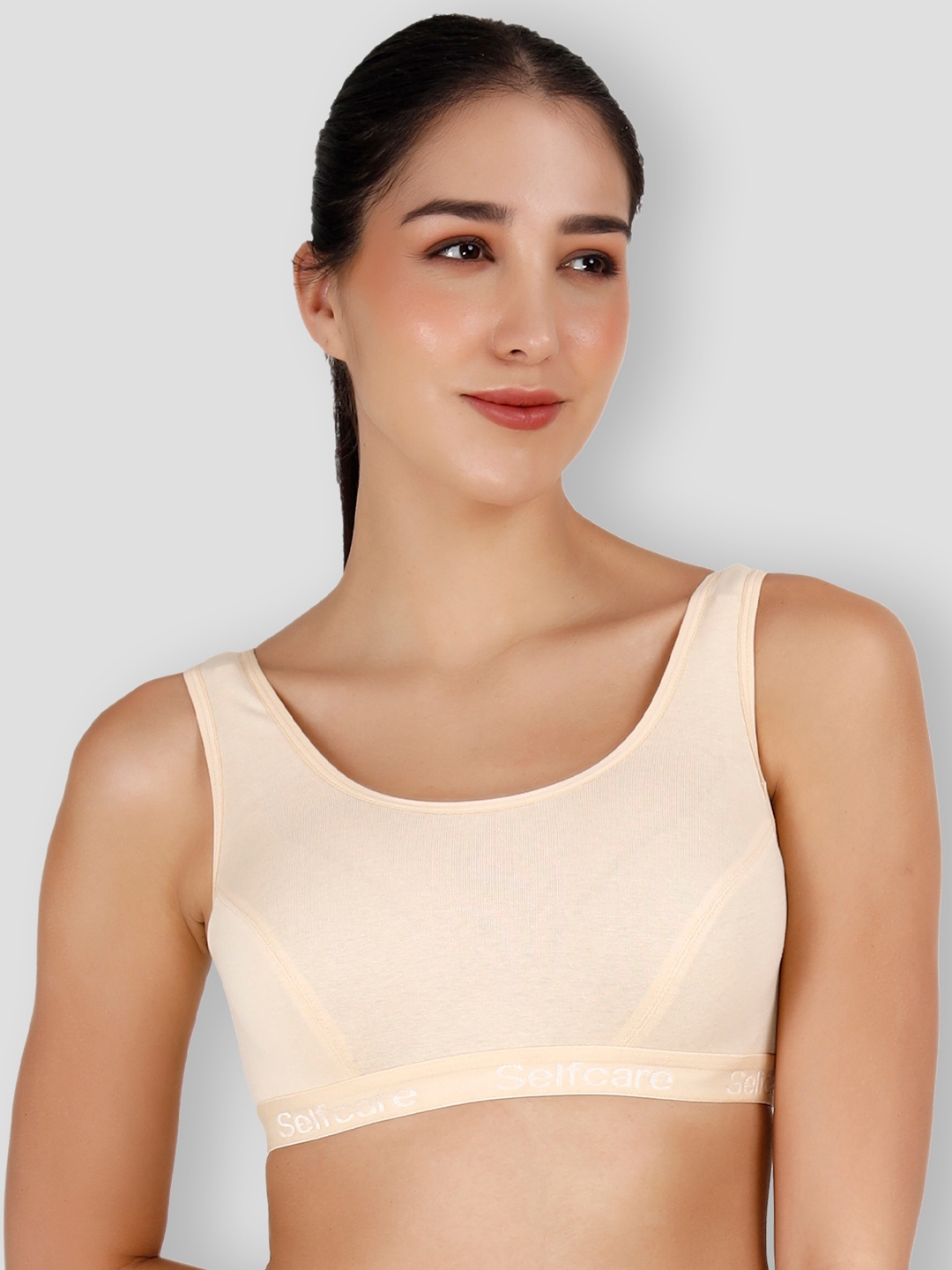 

SELFCARE Deep Back Thermal Top, Beige