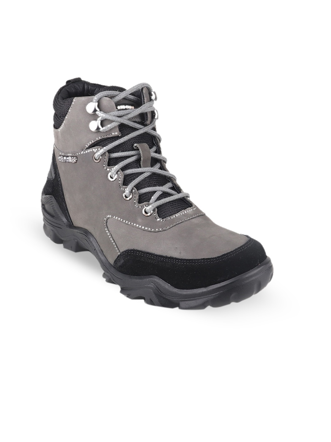 

Red Chief Men Leather Mid-Top Hiking Boots, Grey