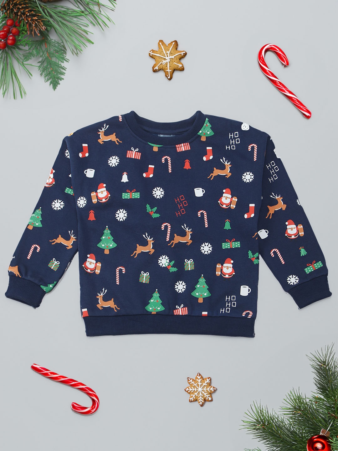 

Nauti Nati Boys Conversational Printed Sweatshirt, Navy blue