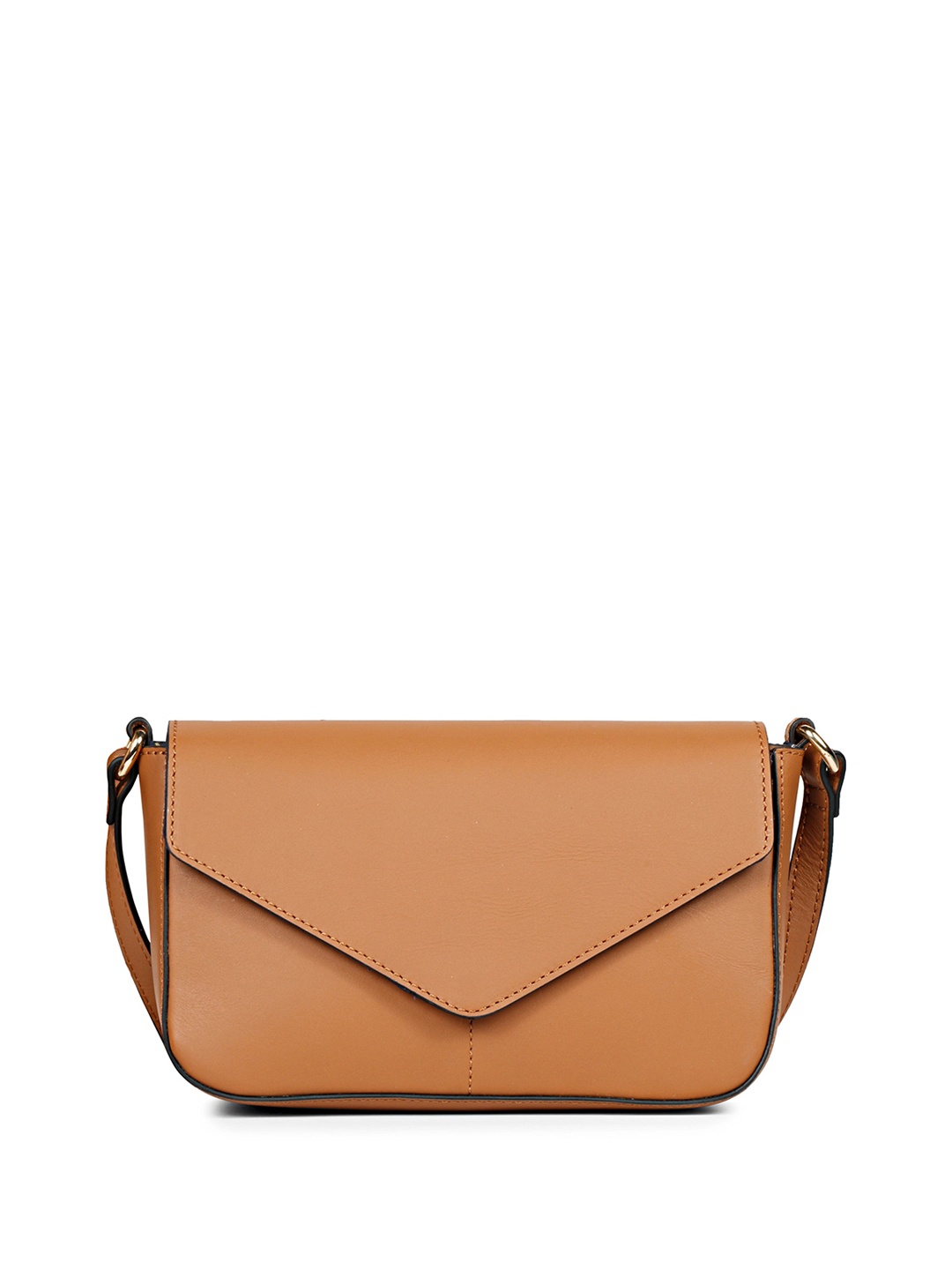 

Favore Textured Leather Structured Sling Bag, Tan