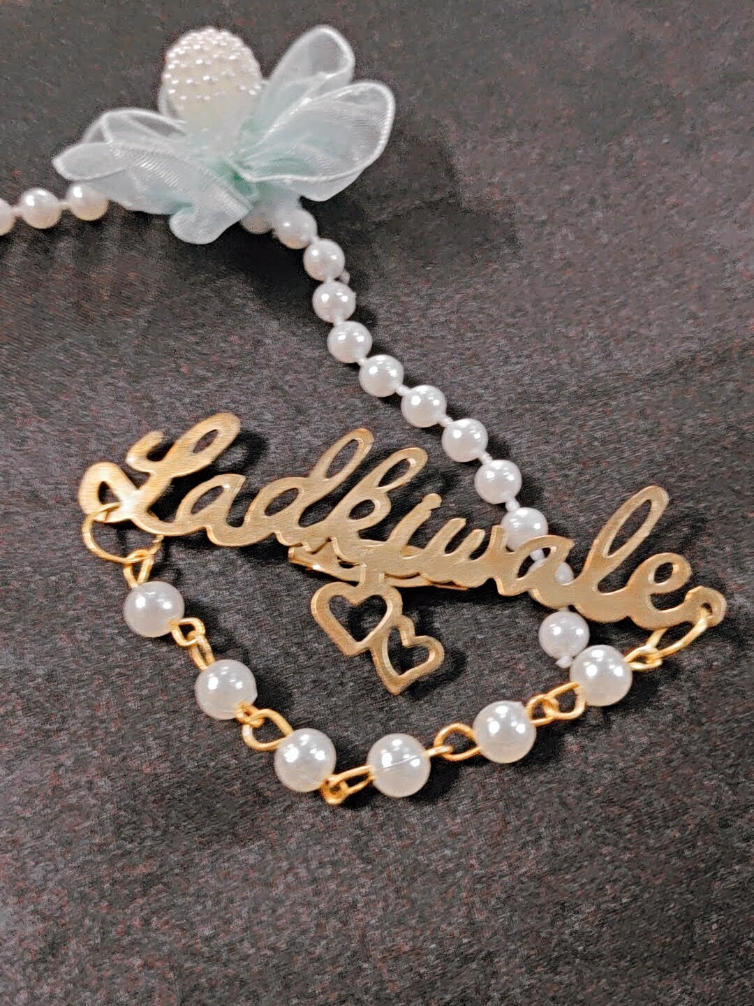 

Proplady Embellished Statement Artificial Stones and Beads Brooch, Gold