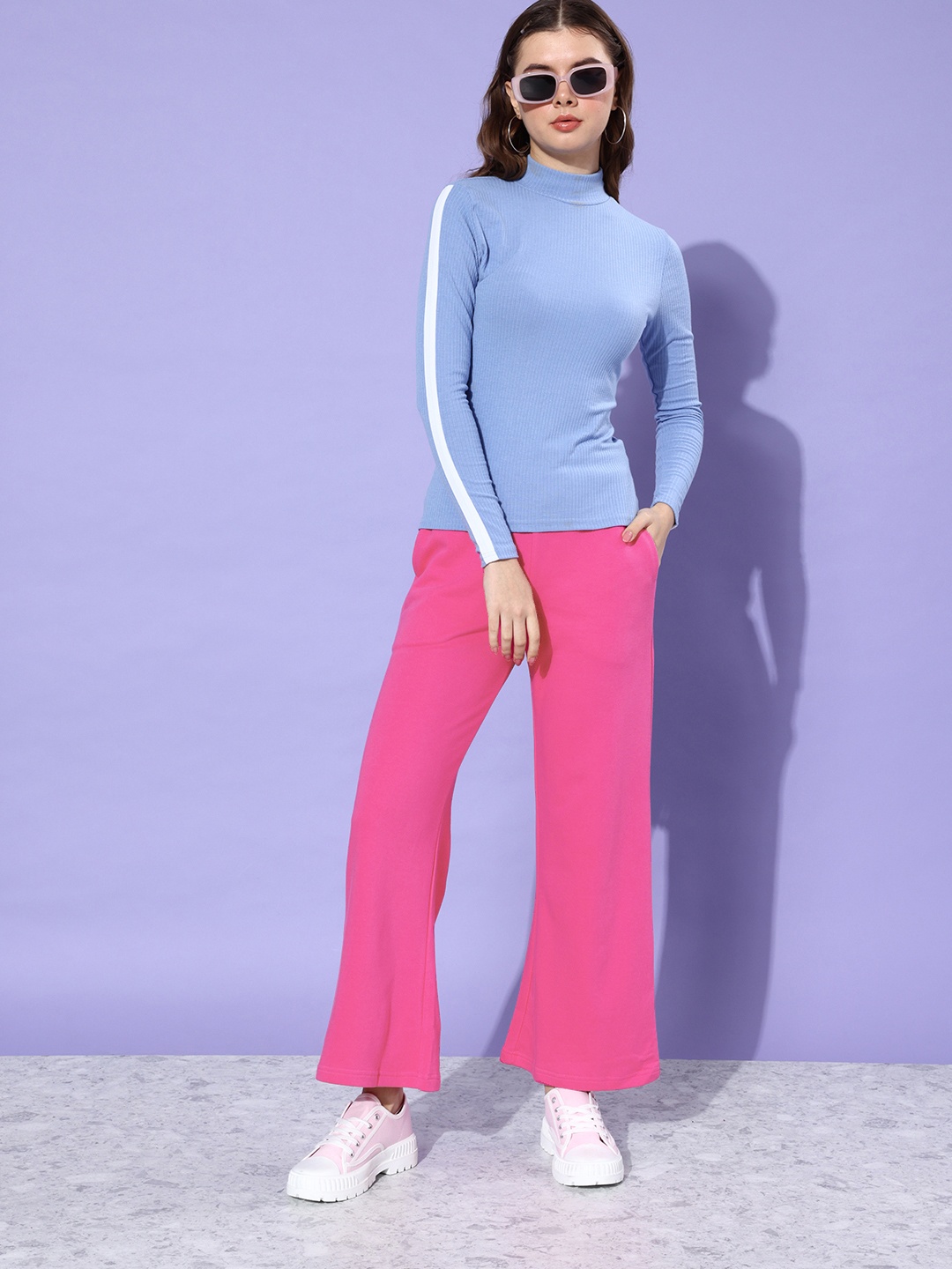 

DILLINGER Women Solid Relaxed Fit Track Pant, Fuchsia
