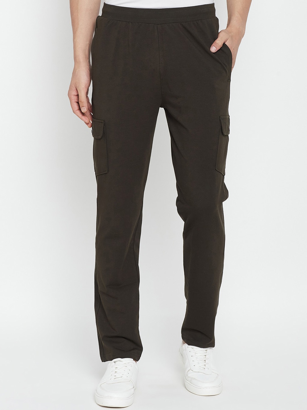 

Okane Men Side Pockets Track Pants, Olive