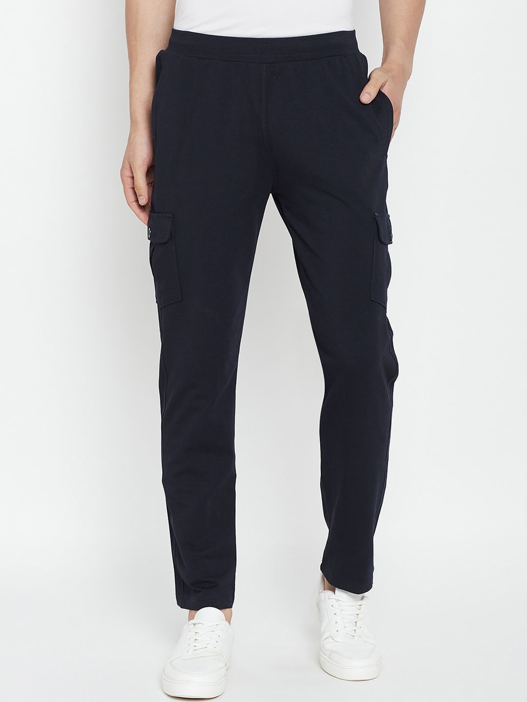 

Okane Men Side Pockets Track Pants, Navy blue