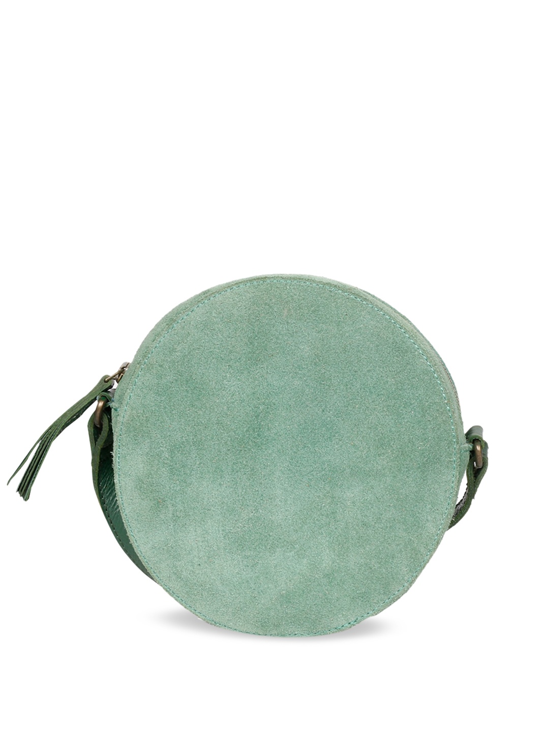 

Favore Textured Leather Structured Sling Bag, Sea green